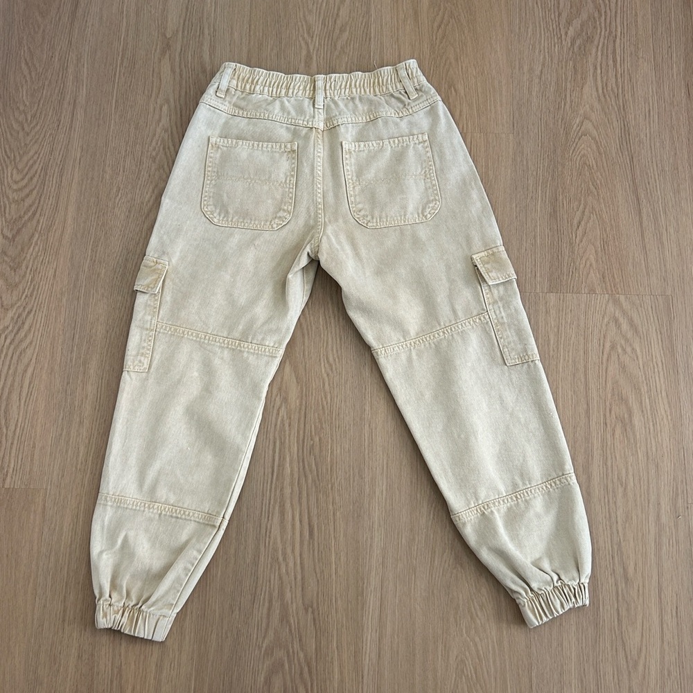 Free People We The Free Platoon Cargo Denim Jean Jogger XS - Picture 7 of 10